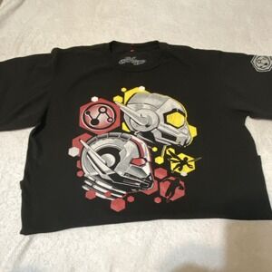 Marvel Ant-Man and the Wasp Black Promotional Movie Graphic T-Shirt Size L